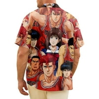 Havajska košulja muške štampane kratke rukave košulje Košarka Anime Slam Dunk anime brzo sušenje Ovratnik120