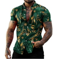 Aloohaidyvio majice za muškarce, muškarci modni casual tipke Hawaii ispis bluza s kratkim rukavima