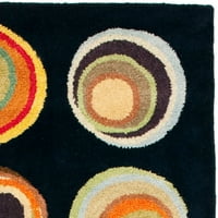 Soho Kendall Geometrijska prostirka vunene vune, crna multi, 2'6 10 '