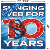 Marvel Spider-Man - sretan 10. rođendanski zidni poster s pushpinsom, 22.375 34