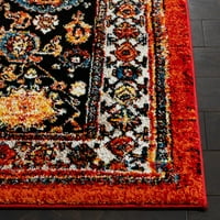Vintage Hamadan Serenity Orijentalni ručni tepih, crvena crna, 2'3 8 '