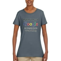 Ne treba Google Moja kćerka zna sve ženske grafički T-Shirt, ugalj, mali
