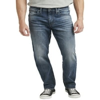 Srebrne Jeans Co. Muške Eddie opuštene traperice za konusne noge, veličine struka 30-42
