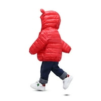 Dječak djevojčica zimski Sako kaputi Dugi rukav Puffer pamuk Ultra lagana patentna jakna sa kapuljačom