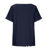 Summer Clearance Zzwxwb kratke rukave za žene ženske štampane kratke rukave T-shirt Tops Black L