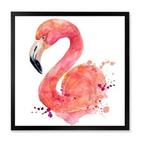 Dizajdrt 'Sažetak portret ružičaste flamingo I' Seoska kuća uokvirena umjetničkim otiskom