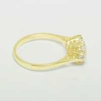 Britanci napravili 18K žuti zlatni prsten sa prirodnim otpasnim i kultiviranim biserima zaručnički prsten