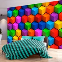 Zidni zidovi i zidni zidovi - šarene geometrijske kutije