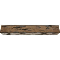 Ekena Millwork 6 W 6 H 8'L 3-Sided Pecky Cypress Endurathane Fau drvena stropna greda, Premium stara