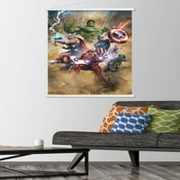 Marvel Cinemat univerzum - osvetnici - fantastični zidni poster sa drvenim magnetnim okvirom, 22.375 34