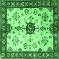 Ahgly Company Zatvoreni pravokutnik Geometrijske smaragdne zelene tradicionalne prostirke, 4 '6 '