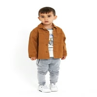 Čudesna jakna za dječaku i majicu, dvodijelni set, veličina 12m-5t