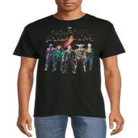 Crni Adam muški tim grafičke majice sa kratkim rukavima, 2 pakovanja, veličine S-3XL