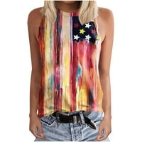 Plus veličine za žene Ljeto kratki rukav Dan nezavisnosti modne ispise Labava majica USA Tunic Bluze za