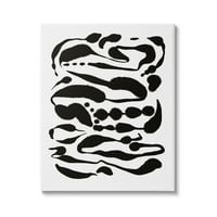 Stupell Industries Savremena crna mastila oblika minimalnog apstraktnog dizajna Cannas Wall Art, 20, dizajn