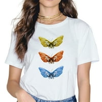Višebojni insekti, moljac grafički majica Tshirt za žene
