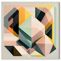 Wynwood Studio Canvas Brule apstraktna geometrijska zidna Umjetnost platno Print siva 30x30