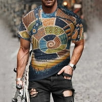 Shpwfbe muške košulje okrugli dizajn rukav modni štampani kratki vrat muški zanimljive ulične Casual muške