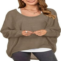 Ženski Batwing rukav sa ramena labavi veliki široki vrhovi džemper pulover Casual bluza majica