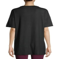 Time i Tru ženska kratka rukava Hacci tunika T-Shirt