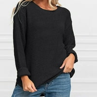Pgeraug ženske jeseni modni dugi rukav pletiv labavi predimenzionirani pulover džemper Jumper Tops Hoodies