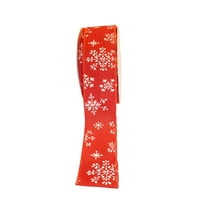 Papir Glitter SnowFlake božićne crvene poliesterne vrpce, 25YD 1.5in, 1 paket