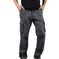 Yuwull Muške hlače Cotlow Plus Size Sport hlače Jogger Duksevi na otvorenim pantalonama sa džepovima Fitness