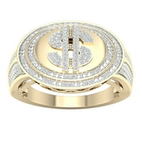 Imperial 1 3ct TDW Diamond 10k muški prsten od žutog zlata