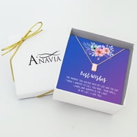 Anavia najbolje želje poklon kartica Visokokvalitetna modna ogrlica od nerđajućeg čelika za nju, poklon