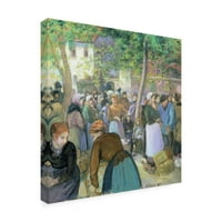 Zaštitni znak likovne umjetnosti 'Živinska pijaca u Gisors' Canvas Art by Pissarro