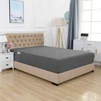 Thread Count Inc Duboki Džep 1-Komad Opremljen List, California King Size, Siva