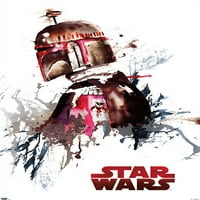 Star Wars: Originalna trilogija - Boba Fett akvarel zidni poster, 22.375 34