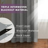 SUBRTE Blackout Curtains reljefne prozorske zavjese s 2 ploče Gormmetna zavjesa