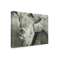 Zaštitni znak likovne umjetnosti Rhino Love umjetnost Carla Kurt