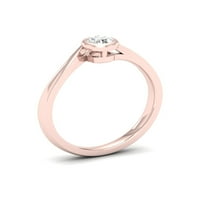 1 5ct TDW Diamond 10k Rose Gold Solitaire Remise Ring