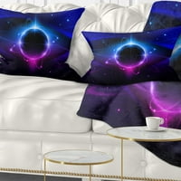 Designart Fractal Black Star - savremeni jastuk za bacanje - 12x20