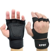Fitnes ventilirane rukavice za podizanje tegova sa punom zaštitom za dlanove i ugrađenim oblogama za zapešće,