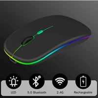 2.4 GHz i Bluetooth miš, punjivi bežični LED miš za iPad Pro 12. Takođe kompatibilan sa TV laptopom Mac