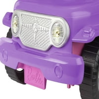 Barbie izvan cestovnog vozila, ljubičasti automobil za igranje sa ružičastim sjedištima i kotačima