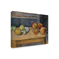 Zaštitni znak likovne umjetnosti 'još uvijek život sa jabukama i kruškim platnom umjetnošću Paul Cezanne