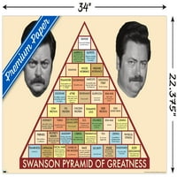 Parkovi i rekreacija - Ron Swanson piramidni zidni poster, 22.375 34
