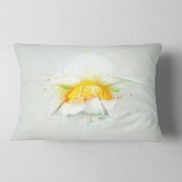Dizajdrat Bijeli narcis cvjetni akvarel - cvjetni jastuk za bacanje - 12x20
