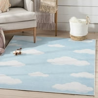 Dobro tkani Kids prostirke oblak Moderna smeđa tiskana tepih za nevolje za pranje 6 '9' tepih za područje