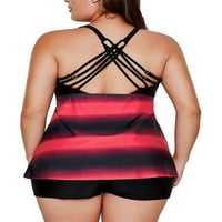 Chama Plus size scoop vrat kupaći odijela za žene Tummy Control Boy Hotsas Set Tankini kupaći kostim