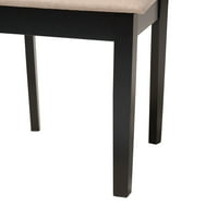 Baxton Studio Abigail Moderna Bež tkanina i tamno smeđe završeno Drvo 2-komadni set stolica za ručavanje