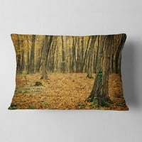 Designart prekrasna jesenska šuma u planinama-moderni jastuk za bacanje šuma - 12x20