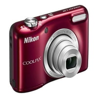 Nikon Coolpi L - Digitalni fotoaparat - kompaktan - 16. MP - 720p FPS - optički zum - crvena