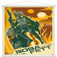 Star Wars: Saga - Boba Fett - Dvo sunce zidni poster sa drvenim magnetskim okvirom, 22.375 34