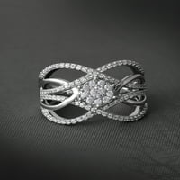 Imperial 10k Rose Gold CT TW dijamant klaster Bypass modni prsten