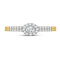Golden Star 10kt žuto zlato okrugli dijamant vjenčani prsten vjenčani prsten set Cttw